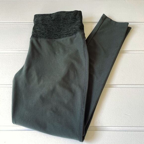 Vogo Athletica Women's Olive Mid-Rise Heather Waist Workout Leggings Size Small - Picture 3 of 4